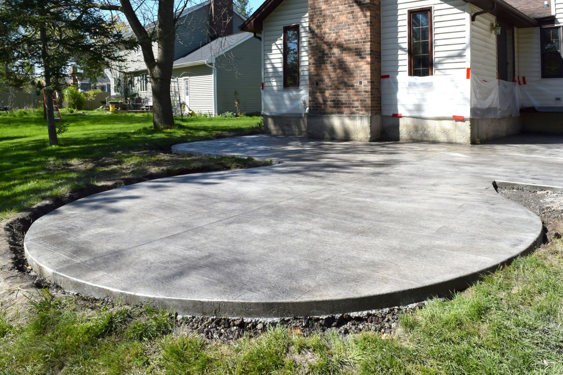 Expert patio construction with decorative concrete finishes in Pittsburgh.